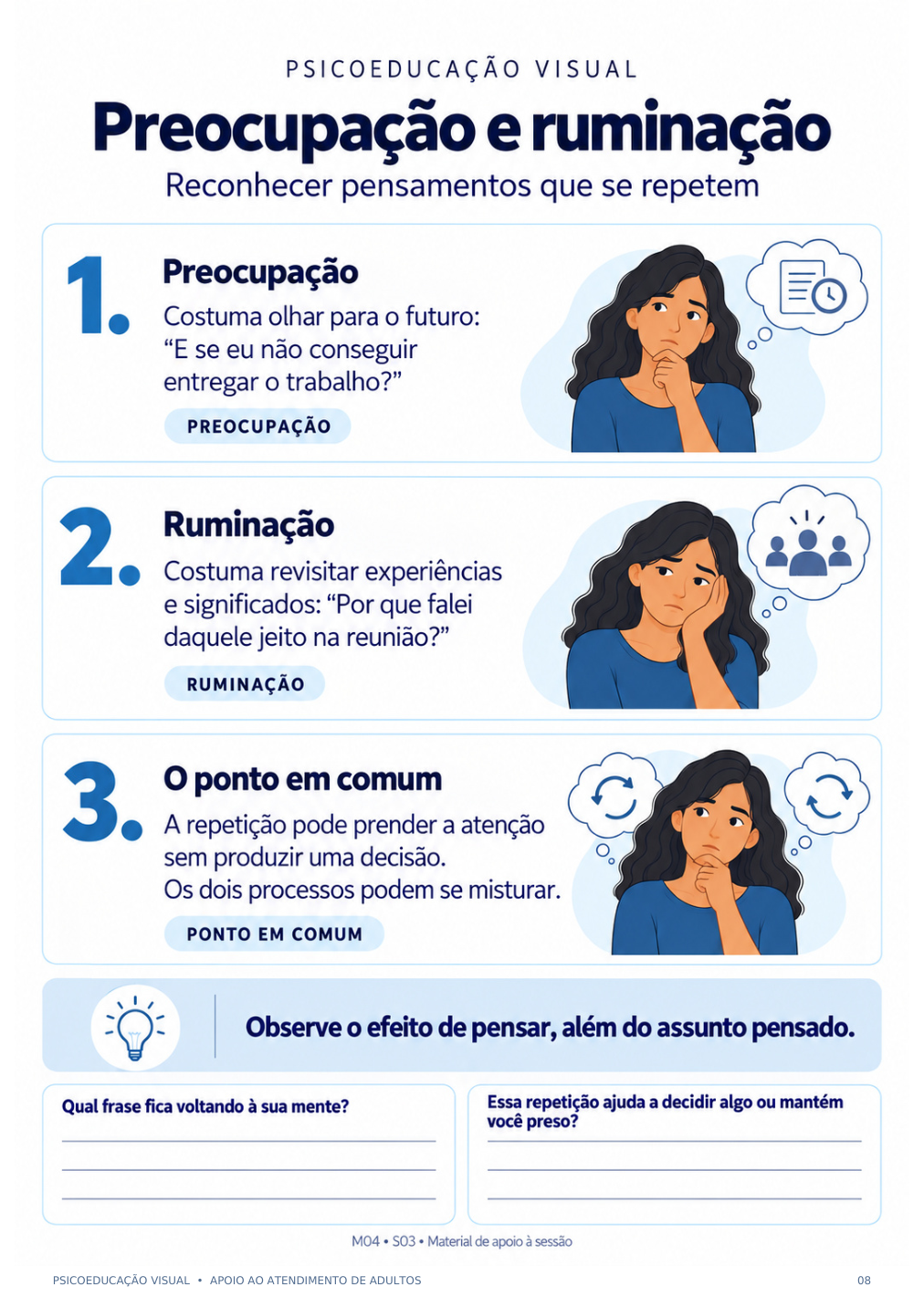 Página real: Preocupação e ruminação
